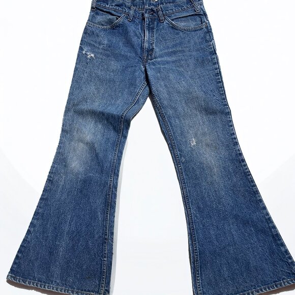 Levi's Orange Tag Vintage 1970s Women's Bell Bottom Jeans - Picture 1 of 10